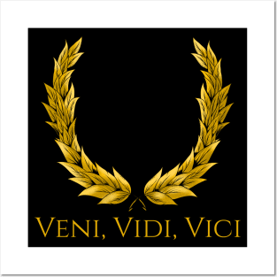 Veni Vidi Vici Gaius Julius Caesar Latin Quote Posters and Art